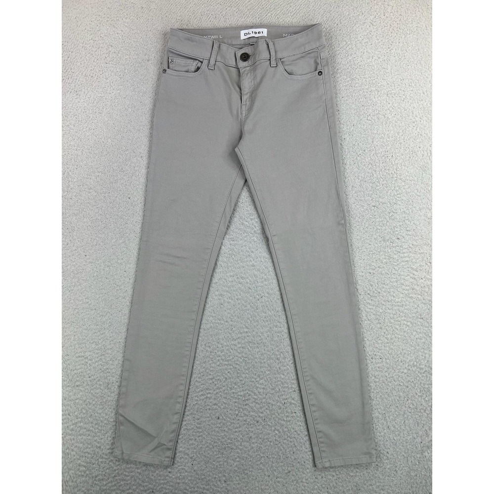 DL1961 Margaux Instasculpt Ankle Skinny Jeans Womens 26 Gray Mid Rise Denim